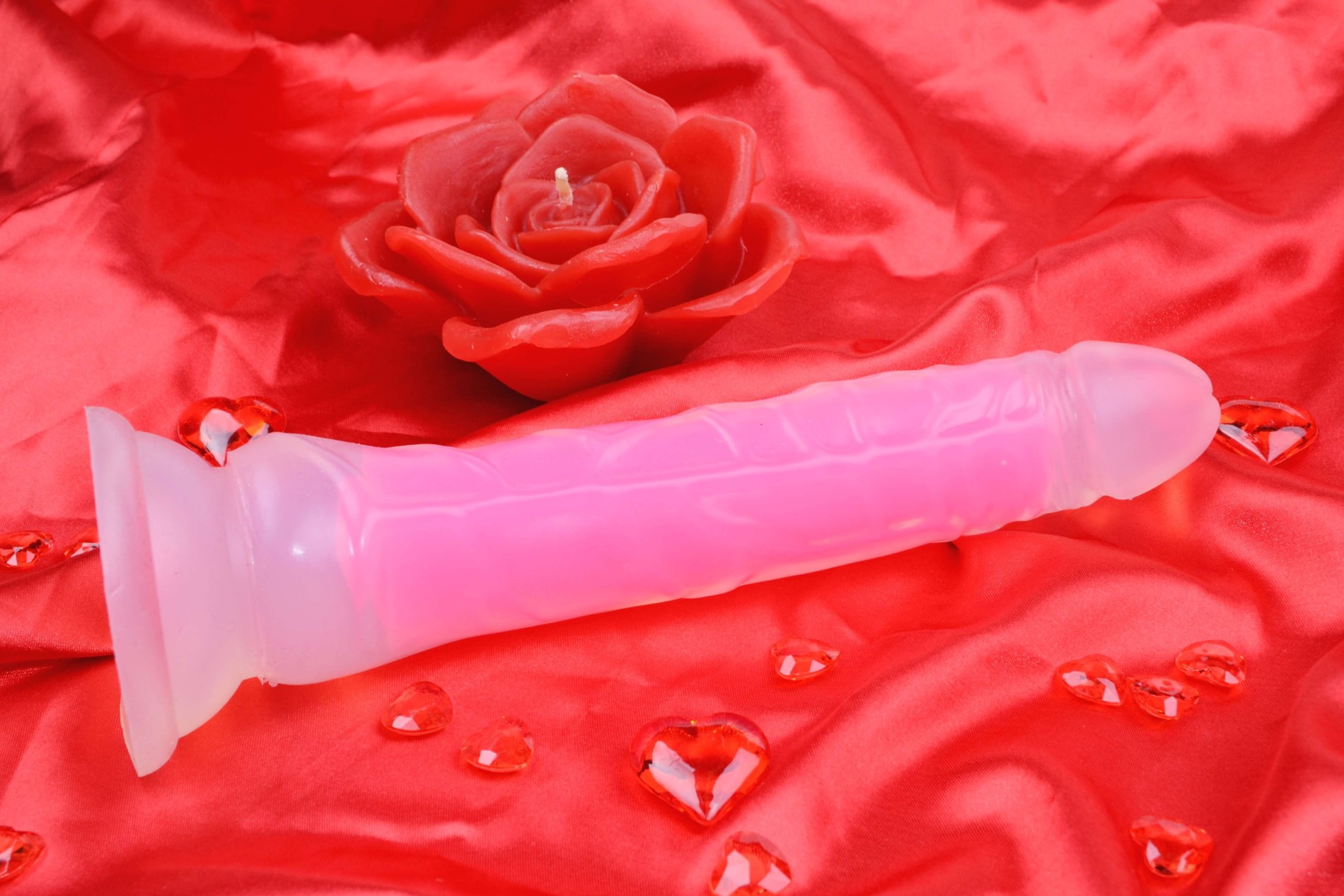 Realistické dildo Pinky Glow