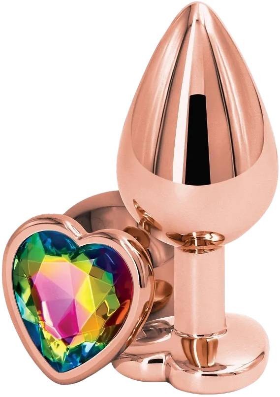 Kovový anální kolík Rose Gold Heart